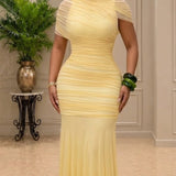 Vestido Negi em Tela – Amarelo